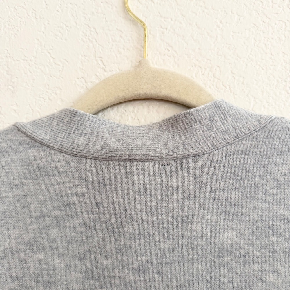GAP Mens Cardigan Sweater Medium Gray Cotton Nylon Button Front V-Neck Pockets - Picture 8 of 14
